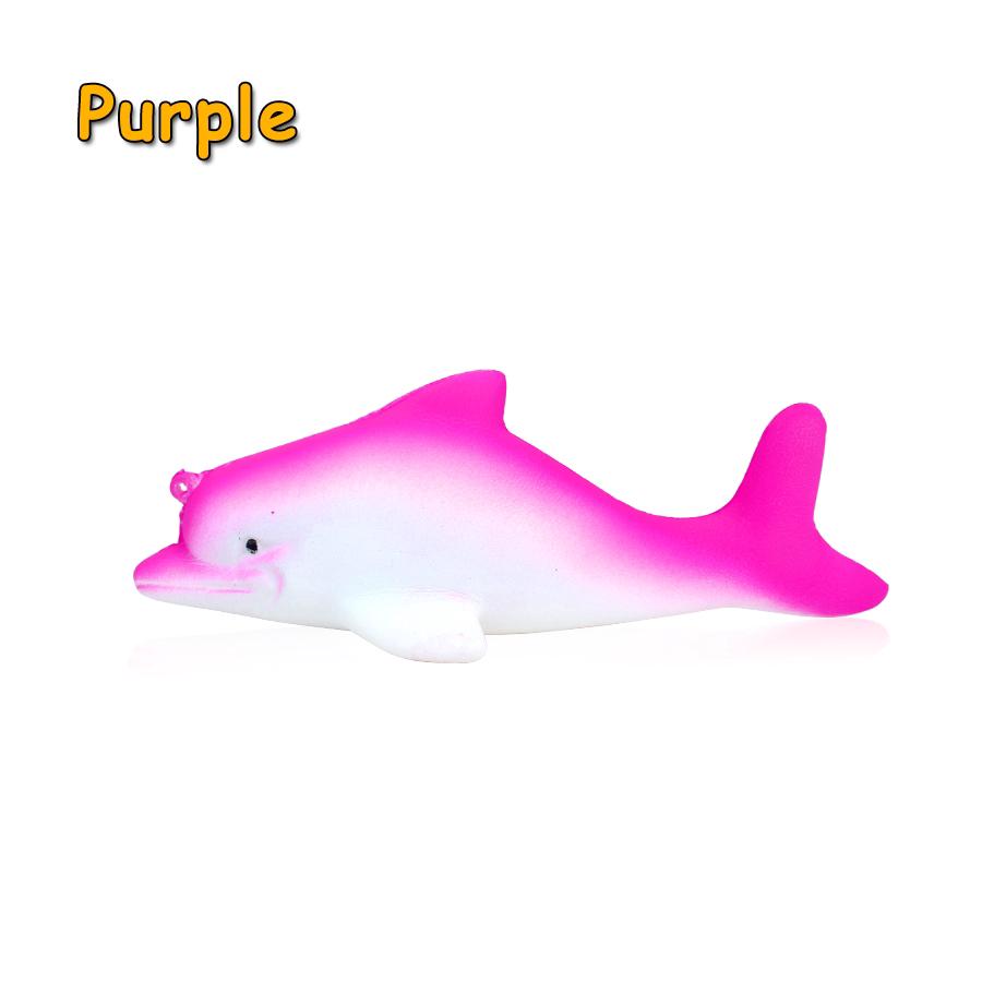 Squishy śliczne delfiny dla dzieci zabawki dla dzieci antystresowy powolny wzrost miękkie Squishies pasek z wisiorkiem zabawka antystresowa śmieszne prezenty