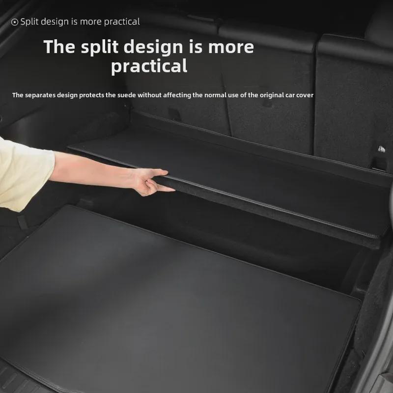 Kofferraumschutzpolster aus Leder für den Innenraum des Tesla Model 3/Y