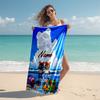 Personalized customized proof beach towel with Animal Crossing  pattern - soft, absorbent, quick-drying, perfect swimming, camping&bathing