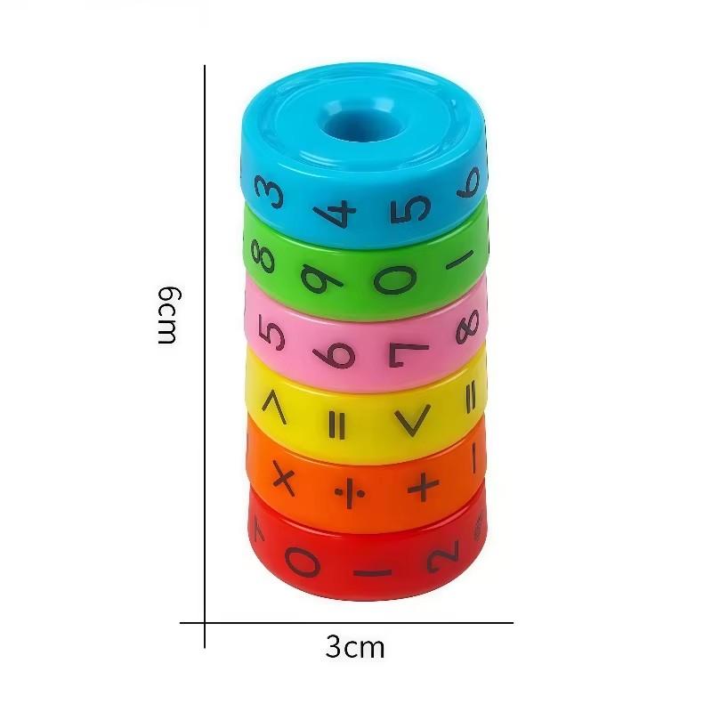 7 Layers 3D Corn Cube Tower Mathematical Wheel Arithmetic Tools Stress Relief Decompression DIY Cylindrical Puzzle Toy