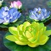 5Pcs Artificial Floating Foam Flower Large Realistic Water Lilies Plant For Pond Garden Tank Aquariums Water Decoration