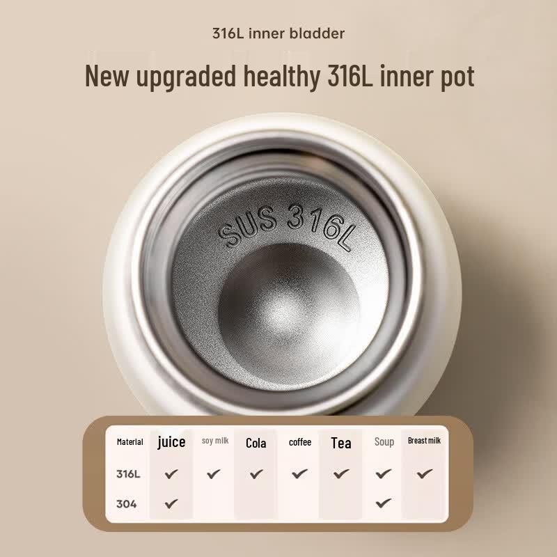 Ha Yuxiang 316L Stainless Steel Pop-Up Lid Thermos Bottle