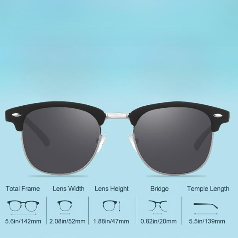 2 Pairs of Classic Glasses for Men and Women Suitable for Driving Fishing and Outdoor Activities