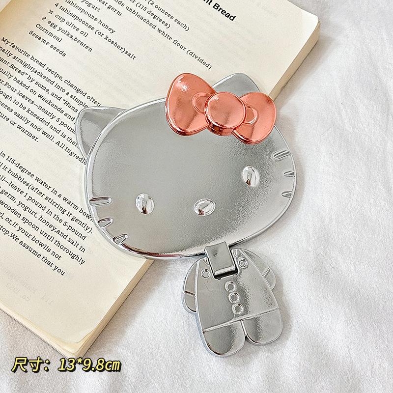 Cute little mirror makeup mirror portable girls portable mini three-dimensional folding makeup mirror student handheld mirror desktop