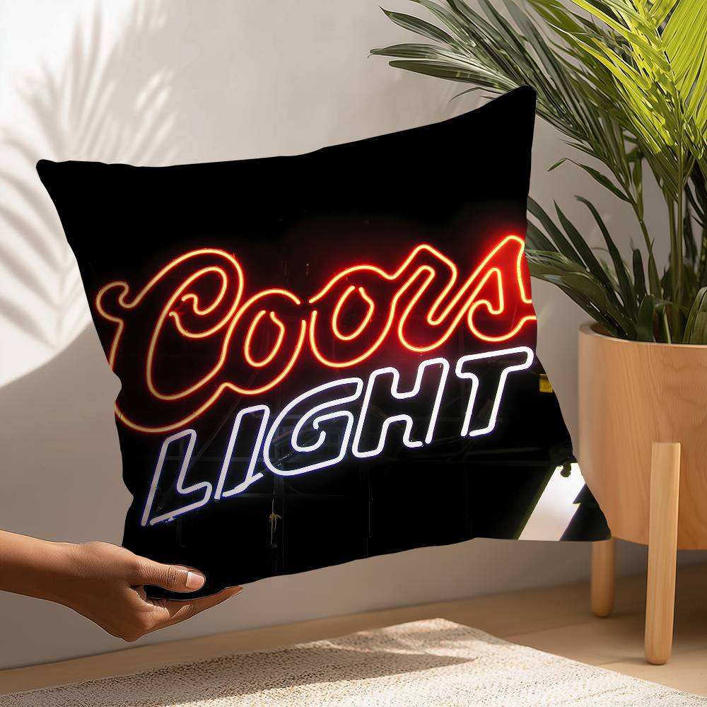 Beer C-Coors Pillow Case Plush Fabric Soft  Pillowcase Double Sided Print Cushion Cover Household Gifts