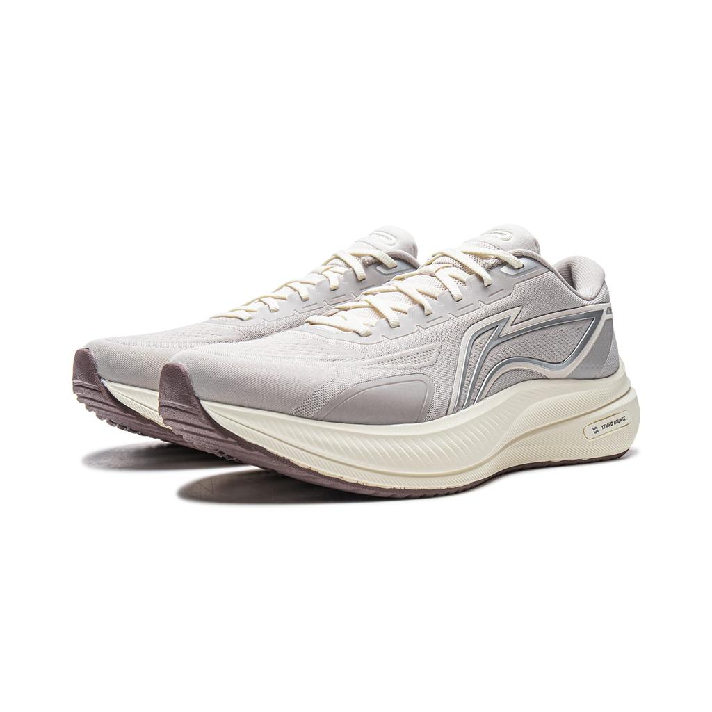 Li Ning Yueying 5 Cushioning Abrasion Resistant Low top Running Shoes Men's White Gray ARHW003-15