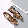 2024 Luxury Men Leather Shoes Fashion Fringed Leopard Loafers Men Slip-on Party Casual Shoes Large Size 38-48 Dropshipping