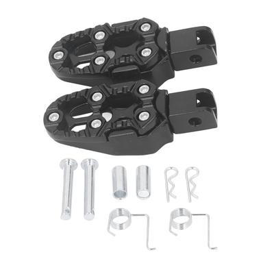 Motorcycle Foot Pegs Aluminum Alloy Fadeproof Universal Anti Slip Motorcycle Rear Foot Rest Pedal Black