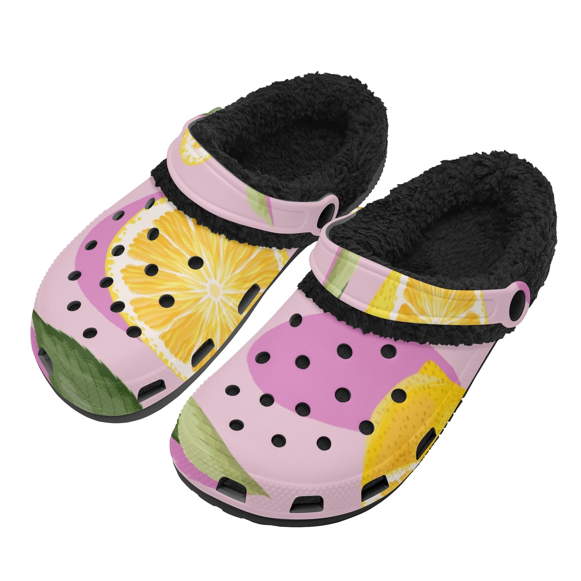 

1 Pair Unisex Black Fleece Lined Clogs Lightweight Winter Slip On Shoes With Durable EVA Cushioning, Stable Grip, Everyday Comfort 48 чорний