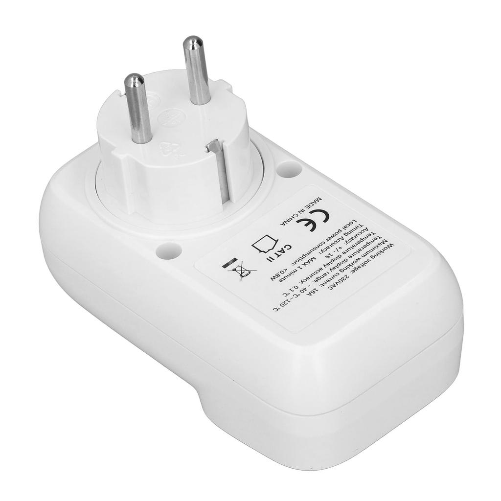 Digital Thermostat Outlet Backlit Display Plug in Temperature Controller Heating Cooling Control