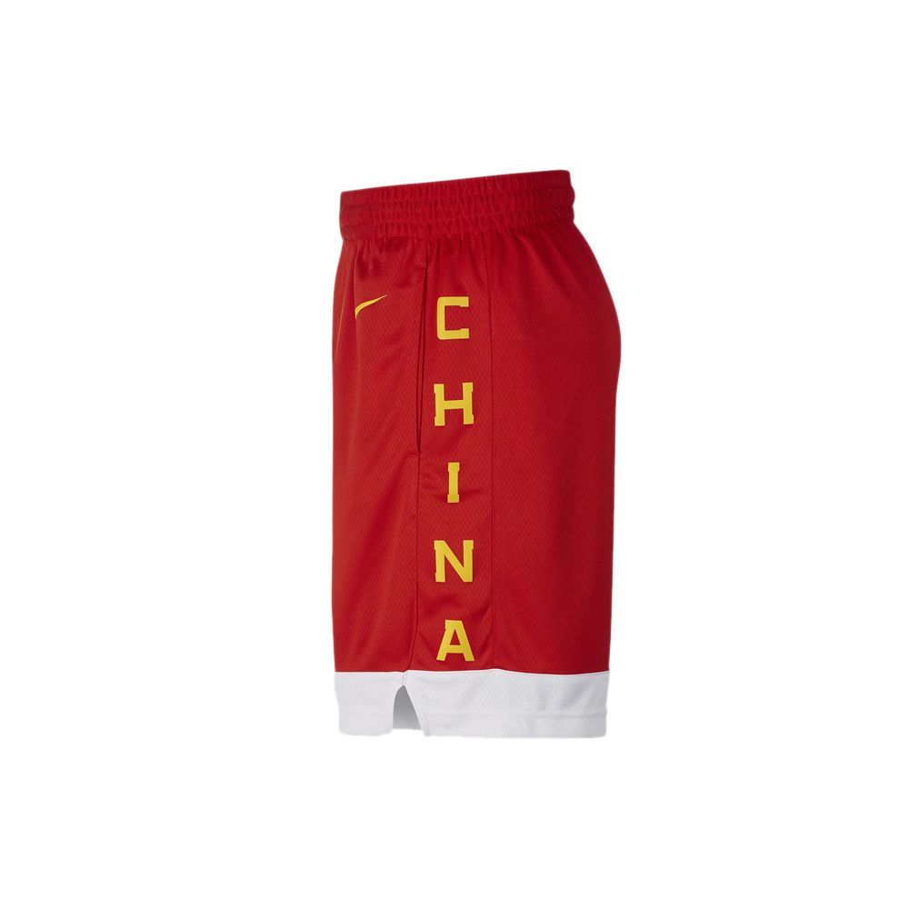 Nike China Team Letter Logo Color Block Basketball Shorts Men Bottoms Red AV3830-637