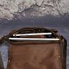 Mens Real Leather Retro Briefcase Single Shoulder Design Bag Messenger Crossbody Bag