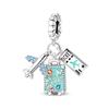New 925 Silver Summer Suitcase Travel Airplane Camera Charms Pendant For Women Fit Bracelet DIY Jewelry Gifts