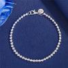 Silver Plated 4M Hollow Bead Bracelet - European & American Style Korean Fashion Bracelet