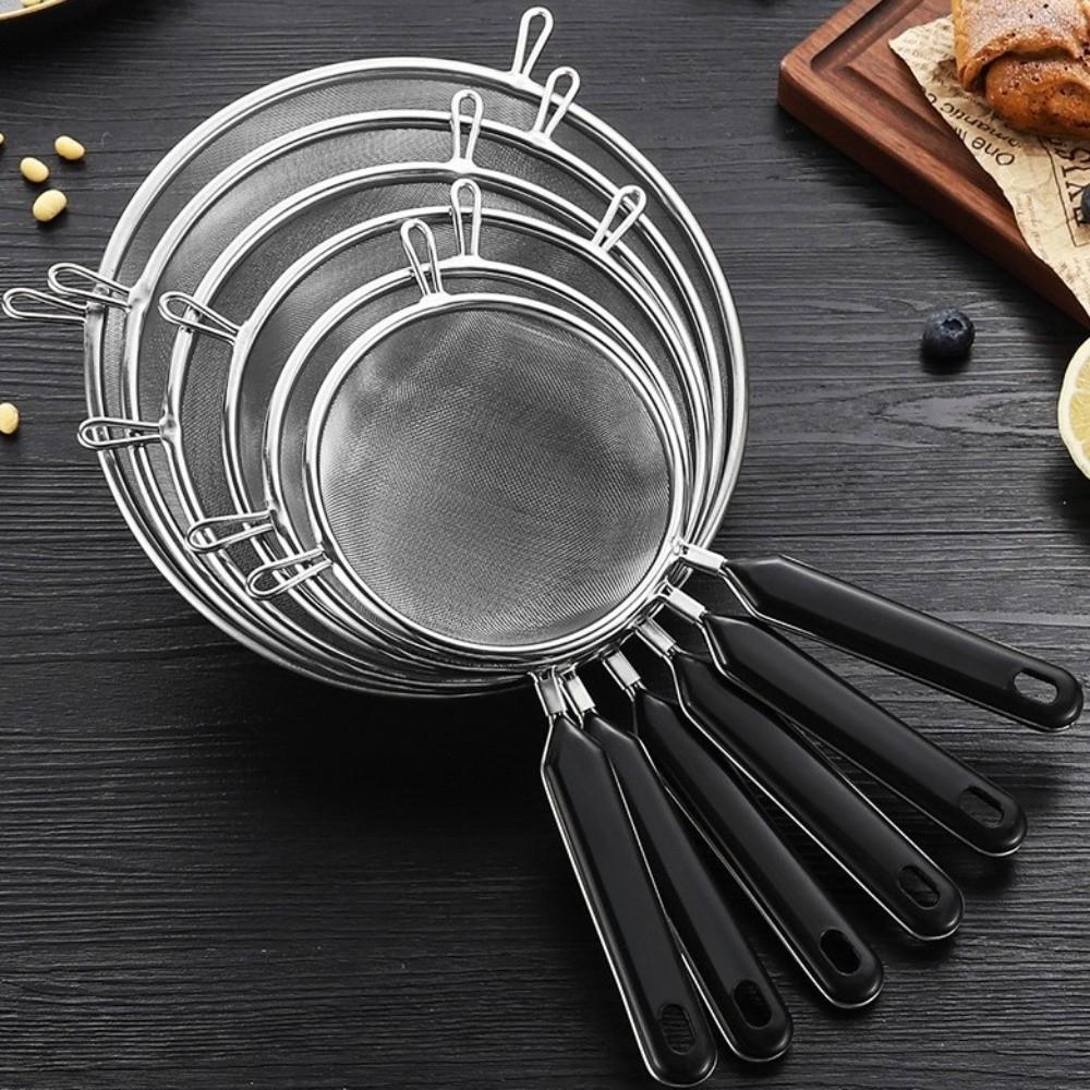12 14 16 20 22cm Food Strainer Colander Stainless Steel Fine Mesh Strainer  for Kitchen