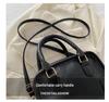 2024 Early Spring Solid Color Textured Square Handbag - Women's Versatile Shoulder & Crossbody Bag