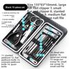 Professional 19 in 1 Nail Care Kit Stainless Steel Nail Clippers Set with Ear Spoon Pedicure Tools for Beauty Grooming