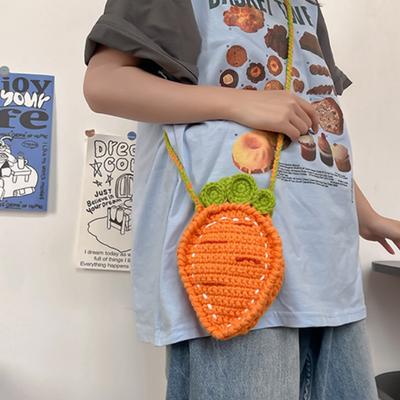 Hand-Crochet Crossbody Bag, Mini Cute Kawaii Knitted Shoulder Bag, Handwoven Crochet Handbags