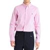 Polo Ralph Lauren Polo Striped Pony Embroidered Poplin Long Sleeve Shirt Men Shirts Pink 712818501-001