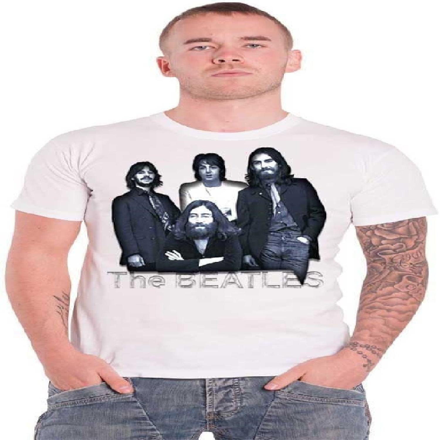 Футболка The Beatles Tittenhurst Table Логотип группы Официальная Мужская Белый Размер XL S