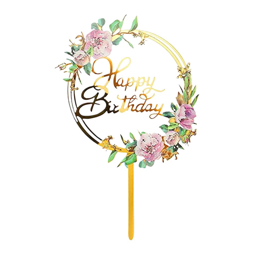 Elegant Happy Birthday Cake Topper For Party Decoration Birthday Cake Toppers Birthday Party Acrylic