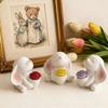 Cartoon Easter Bunny Silicone Mold Heat Resistant Non-Stick 3D Rabbit Mold Flexible Handmade Resin Casting Molds