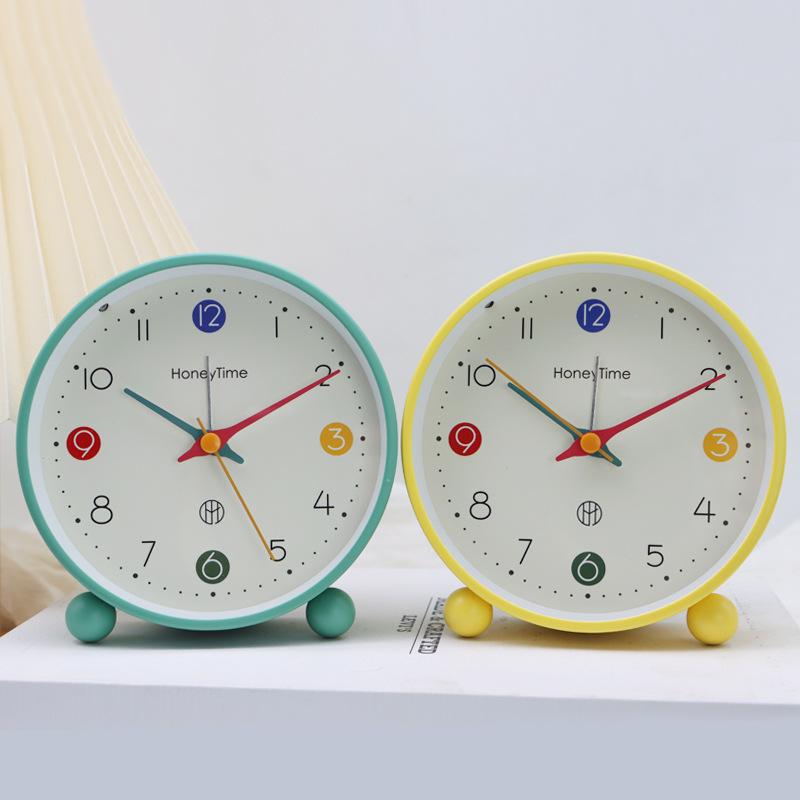 Children's Small Alarm Clock Girl Mute Boy Desktop Get Up Artifact Clock Student with Special Learning Clock Early Education