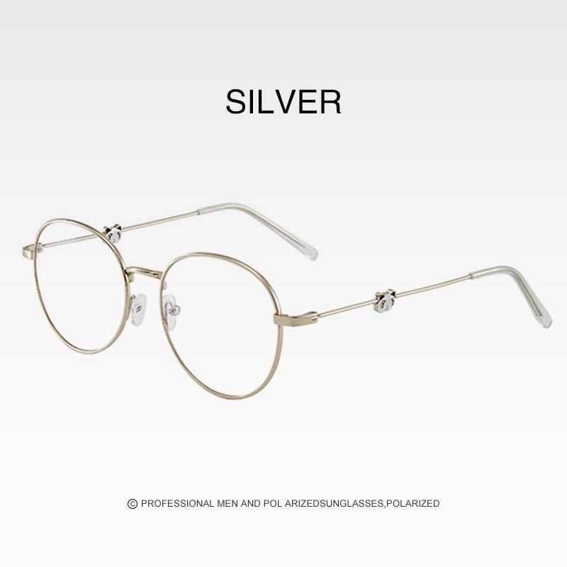 

Comfortable Wear Love Heart Panda Myopia Glasses Stylish Metal Frame Spectacles Anti-Blue Light Short Sight Glasses Vision Care Glasses -40 Flat mirror 0