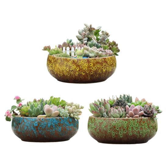 Keramik-Lotusschale für Wasserpflanzen, auslaufsicherer Hydrokultur-Blumentopf, Hochtemperatur-Keramikschale für Sukkulenten, Fischtank