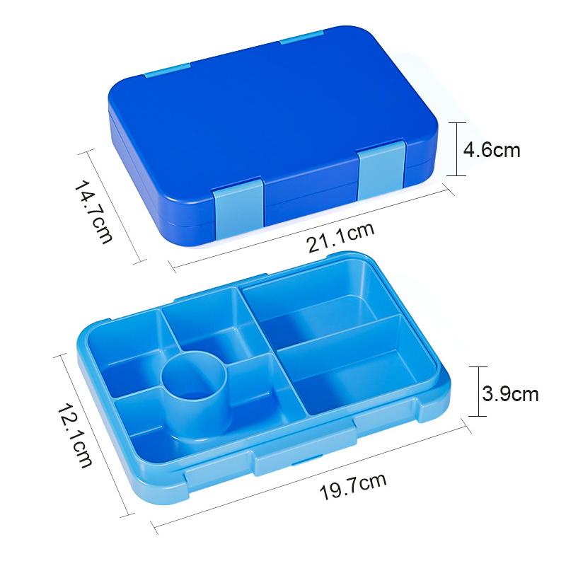 810ml Matboks for barn Bærbar Delt Mikrobølgeovn Bento-boks BPA-fri Lekkasjesikker Matbeholder for Tilbake til skolen Kjøkken