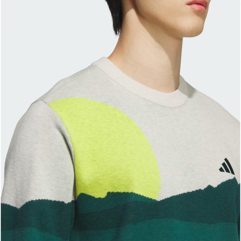 Adidas Golf Men S Round Knit uniSex Graphic Sweater Long Sleeve Jl7951
