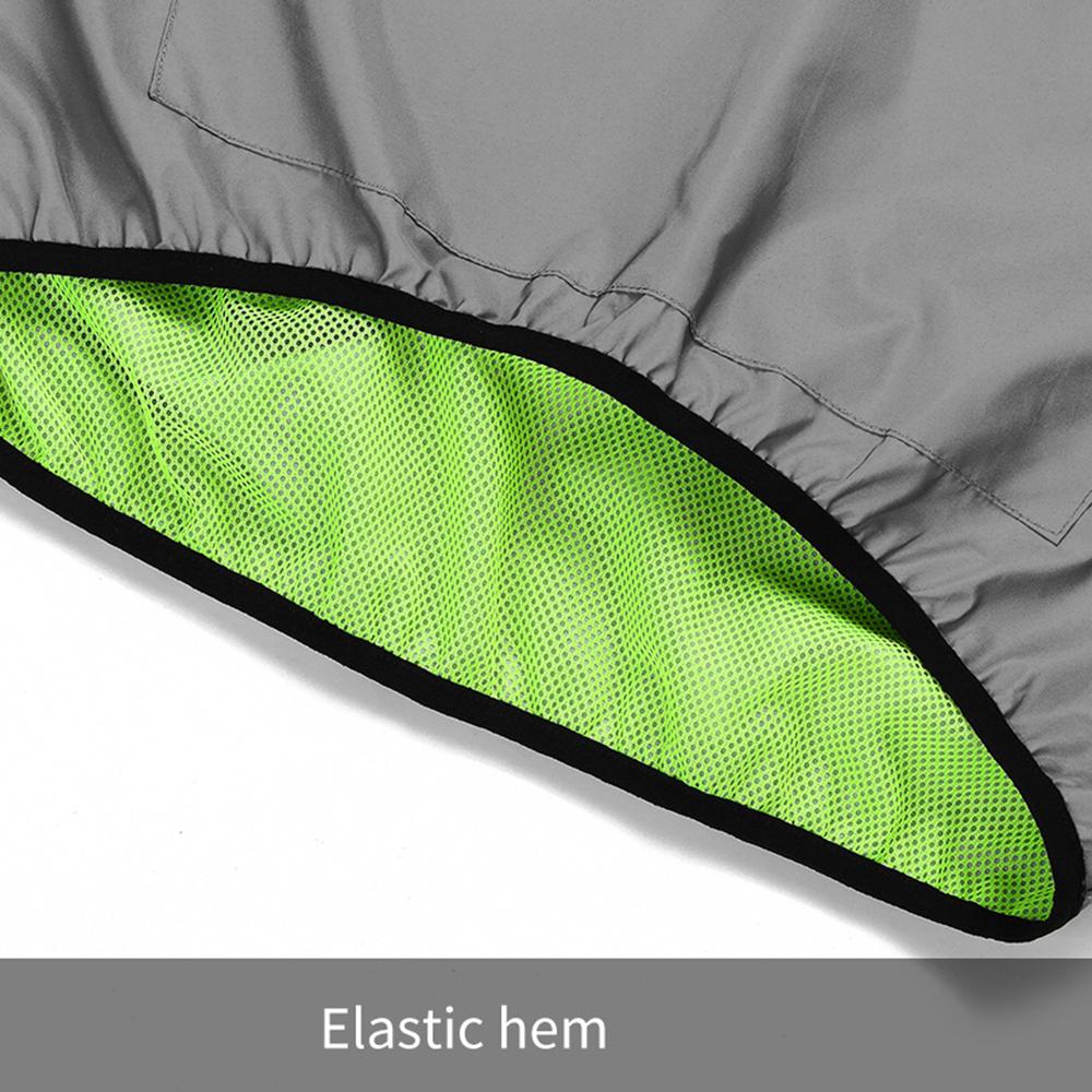 Herren Reflektierende Fahrradjacke, Winddicht, mit Kapuze, Fahrradjacke, Mantel zum Laufen, Wandern, Spazierengehen, Nacht