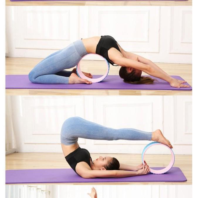 Yoga Wheel & Exercise Equipment Set: Fitness Roller for Backbend Training & Home Pilates