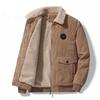 Herrars Nya Höst- och Vinter Casual Fleece Varm Plus Sammet Kavaj Utomhus Lös Casual Jacka För Män