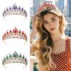 European Baroque Crystal Rhinestone Bridal Crown Headdress