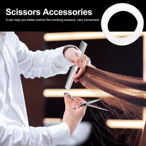 Beaupretty 8-Piece Silicone Finger Rings for Hair Cutting Scissors, Finger Protector Rings, Hair Styling Accessories, Flexible Scissor Ring Covers for