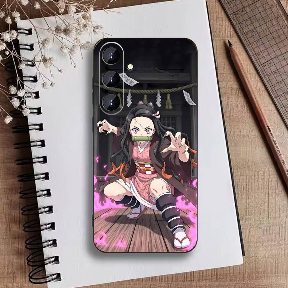Nezuko P-Kamado Phone Case For Samsung Galaxy A73,21,22,32,71,53,52,51,80,5G Soft Black Cover