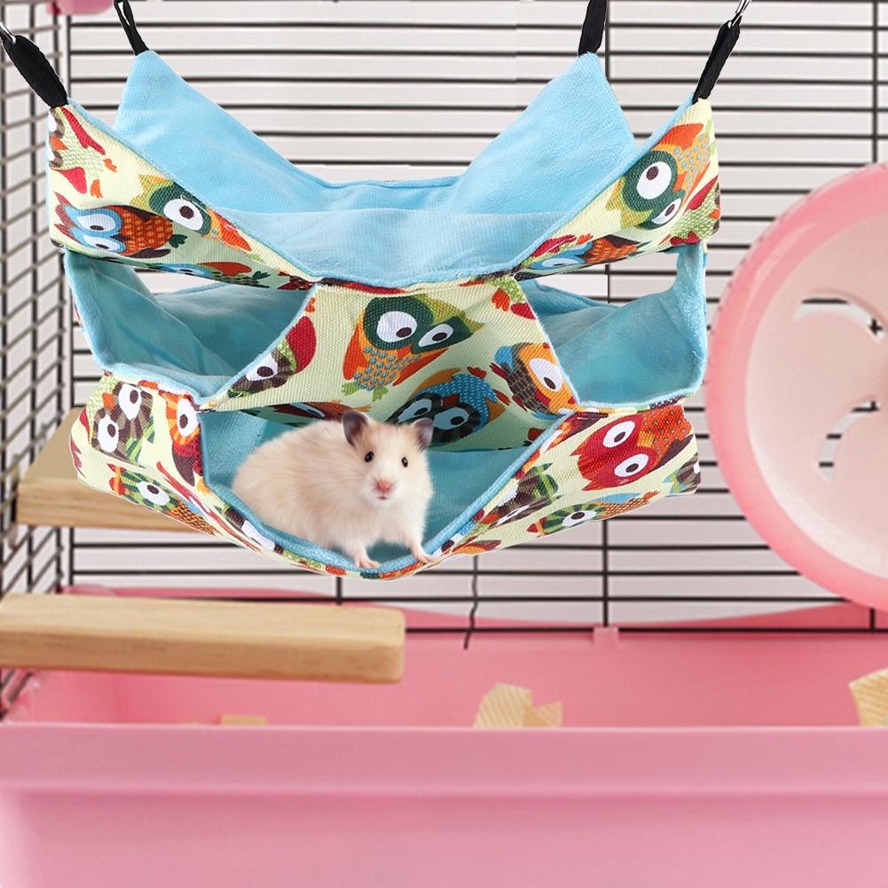 

Pets Hamster Squirrel Hanging Hammock Winter Warm Pet Nest Sleeping Bed Cave Cage S 8.9 X 1.5in