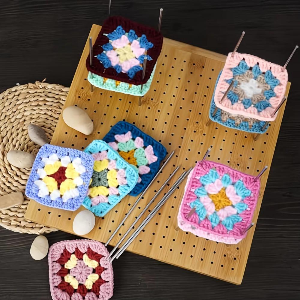 Wooden Crochet Knitting Board Reusable Knitting Blocking Mat Artwork Needlework