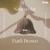 Loyly Sauna Hat for Men and Women, Double-Layered Towel Fabric, Washable, Cute, Stylish, and Perfect for Loyly (Dark Brown)