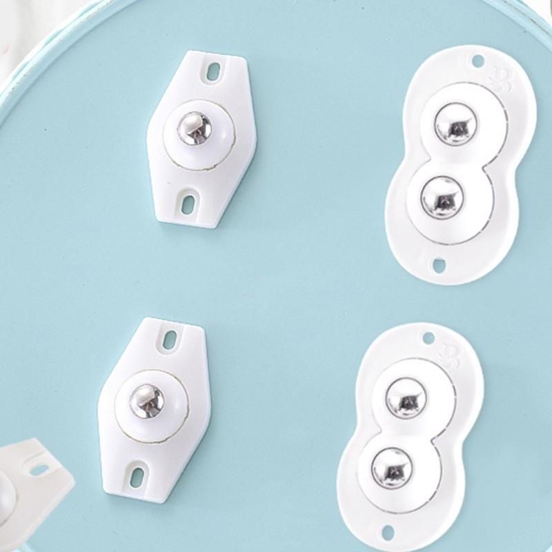 Practical Adhesive Caster Set 360 Degree Rotates Small Wheels Roller Casters Improve Mobilities for Cabinets & Shelves