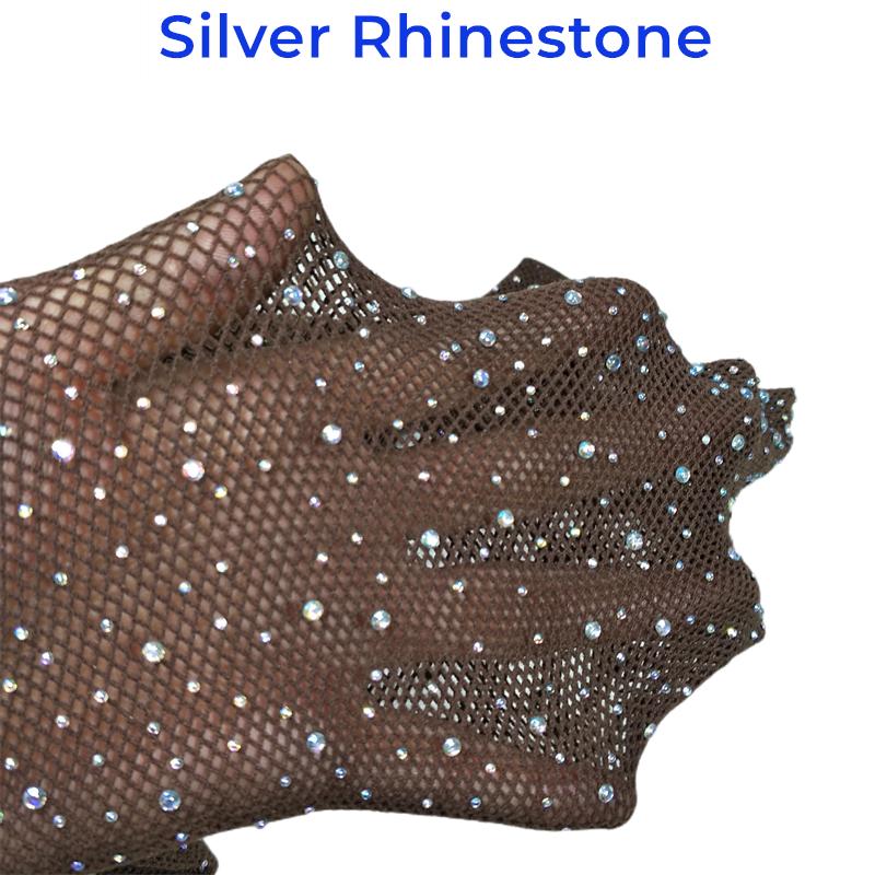 Zomer Dames Glanzende Visnet Panty's Bling Gekleurd En Zilveren Strass Visnet Leggings Glitter Dans Glitter Gaas Panty's
