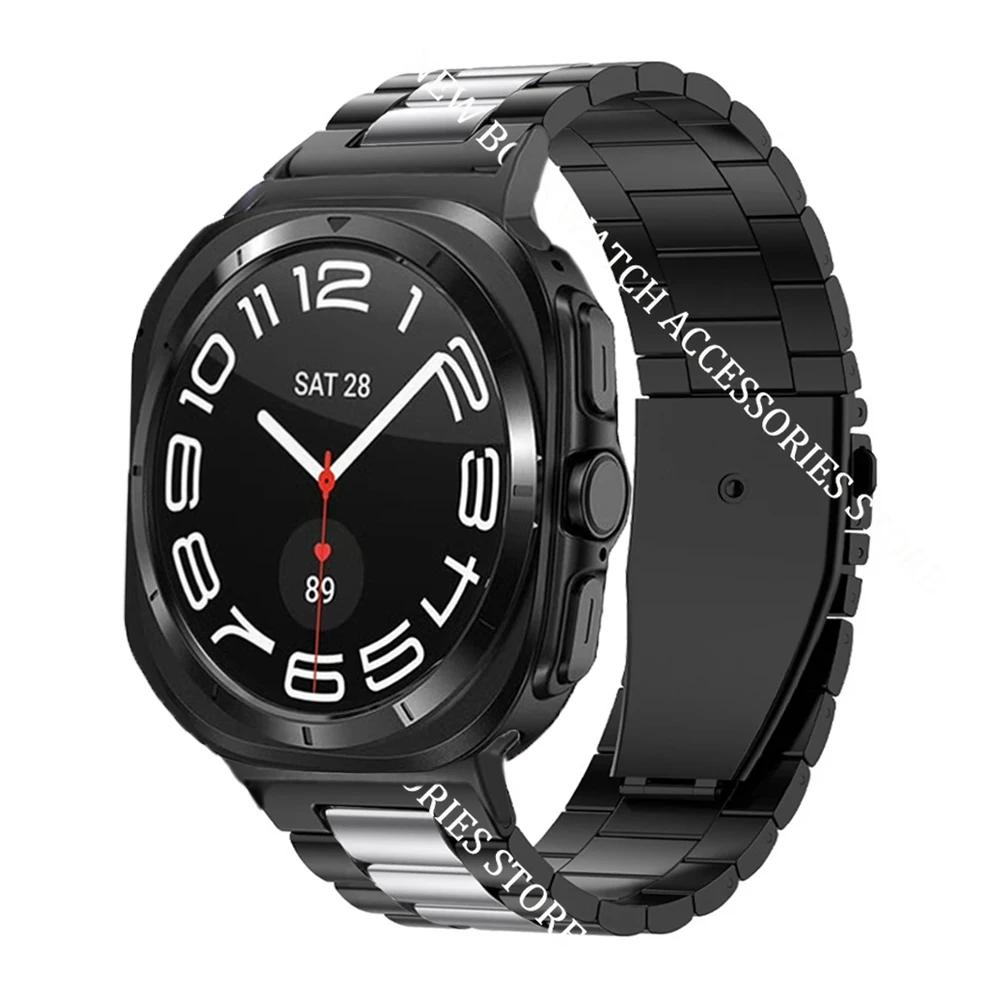 No Gaps Stainless Steel Strap for Samsung Galaxy Ultra Watch 47mm Luxury Metal Band for Galaxy Ultra 47mm Replaceable Wristband