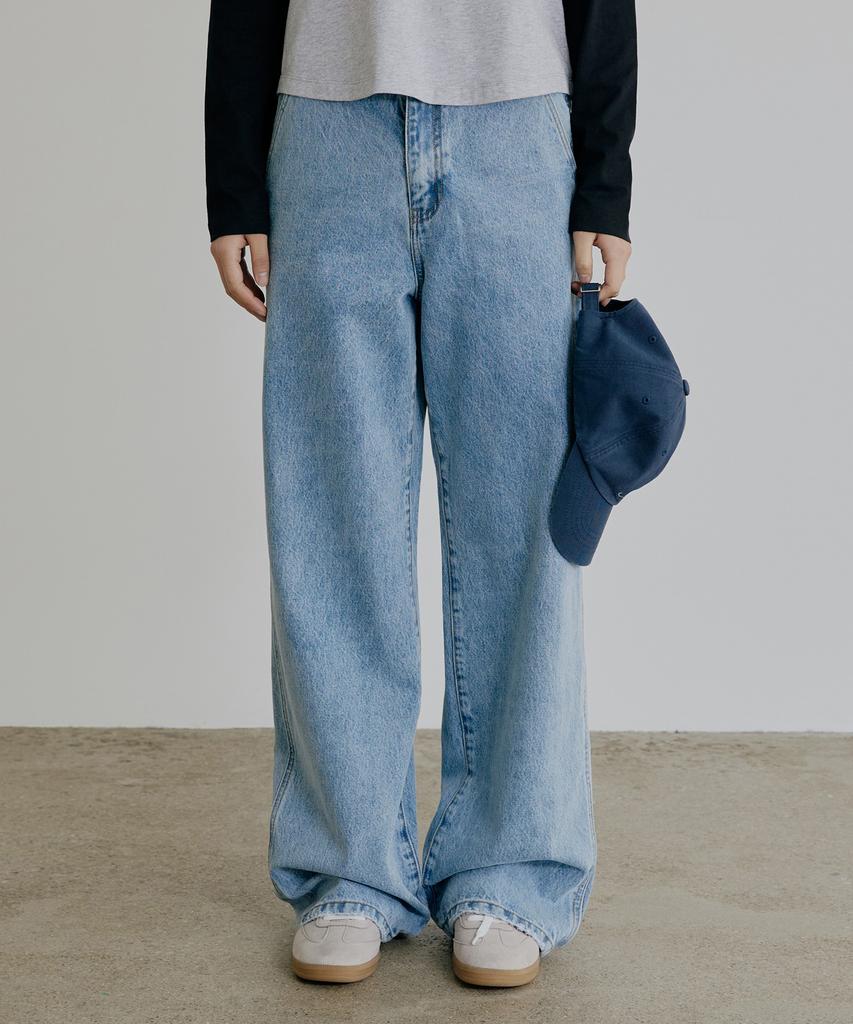 ARTID Low-Rise Semi-Wide Denim Pants_Light Blue