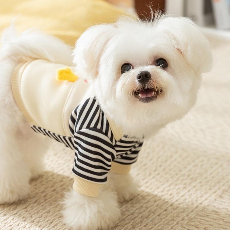 New Cute Striped Cartoon Puppy Sweater Cat Pet Clothes