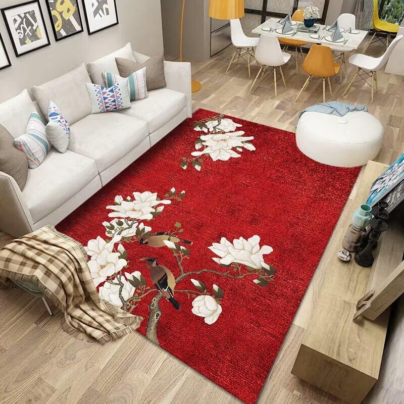 3D Flowers Carpet for Living Room  Nordic Room Decoration Home Mats Antiskid Easy Cleaning Bedroom Floor Entrance Kitchen Rug