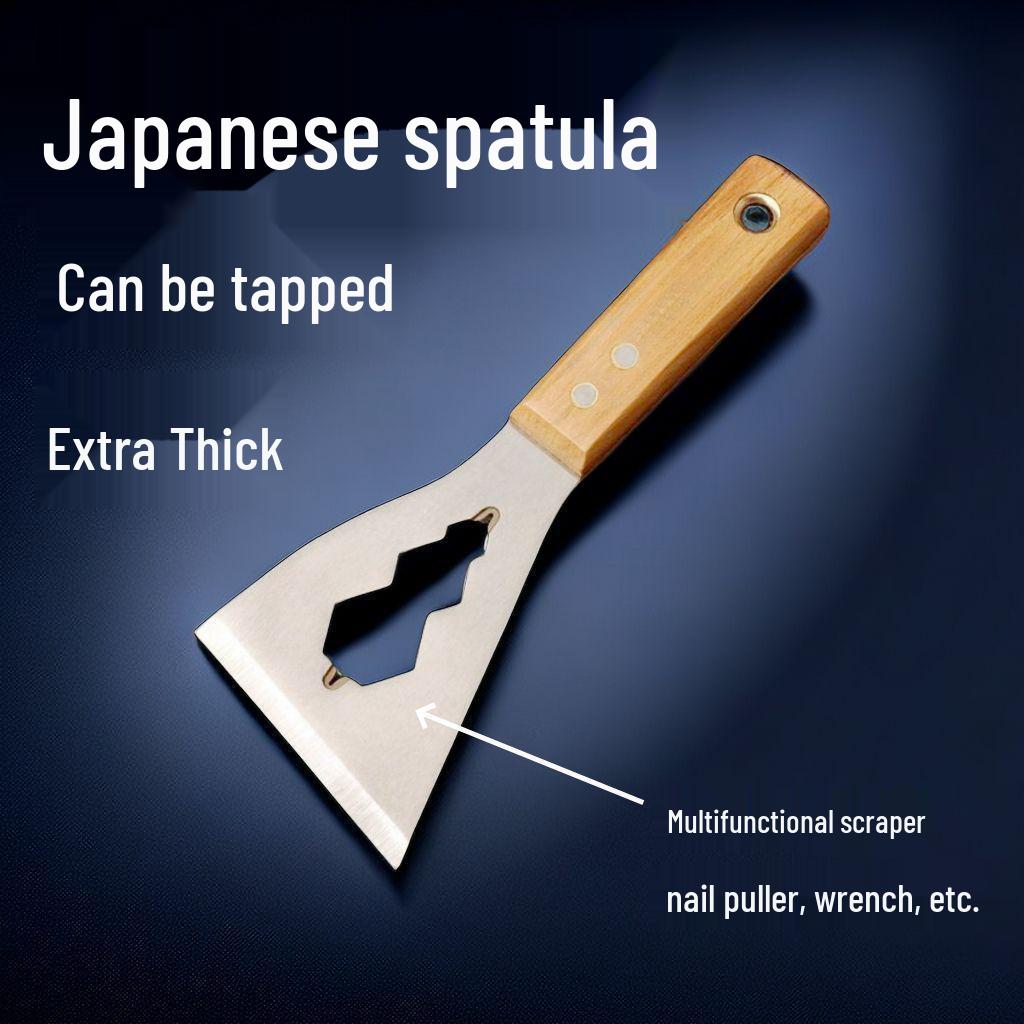 Compact Manganese Steel Japanese Shovel: Thickened Stainless Steel Putty Knife, Wall Scraper, and Multifunctional Renovation Tool