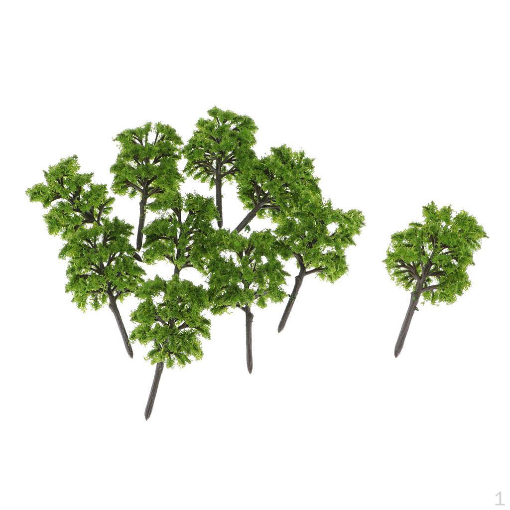 10-Pack Miniature Model Trees 3.15 inches Railroad Wargame Architectural Diorama Scenery