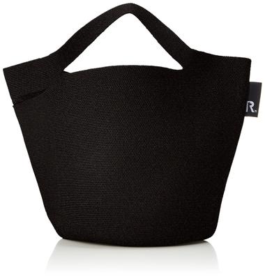 Free Hat Recycled Yarn Knitted Basket Tote Bag Baby Lou 0255 Black [Rootote] Lightweight, Standing, Shape, Po-No