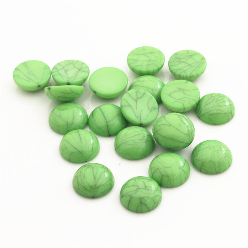Neue Mode 40 Stück/Los 12mm Mix Farben Flache Rückseite Harz Cabochons Cameo
